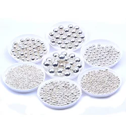 3mm-12mm Gold/Silver Plated Imitation Pearl Straight Hole Round Pearl For Jewelry Making DIY First Choice