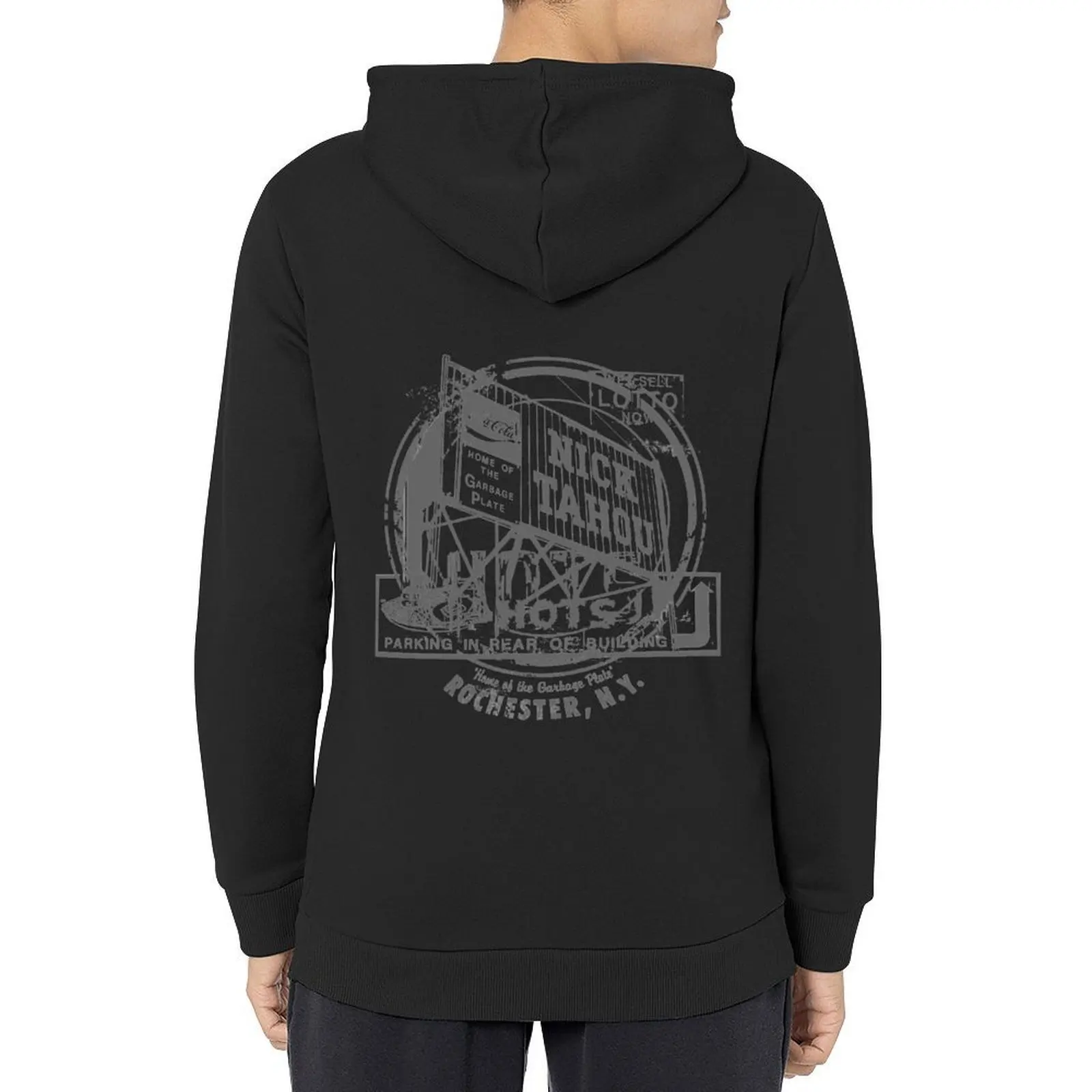 

Rochester Hots Garbage Plate (Grey Print) Hoodie men clothing fashion men men clothes anime clothes hoodies for