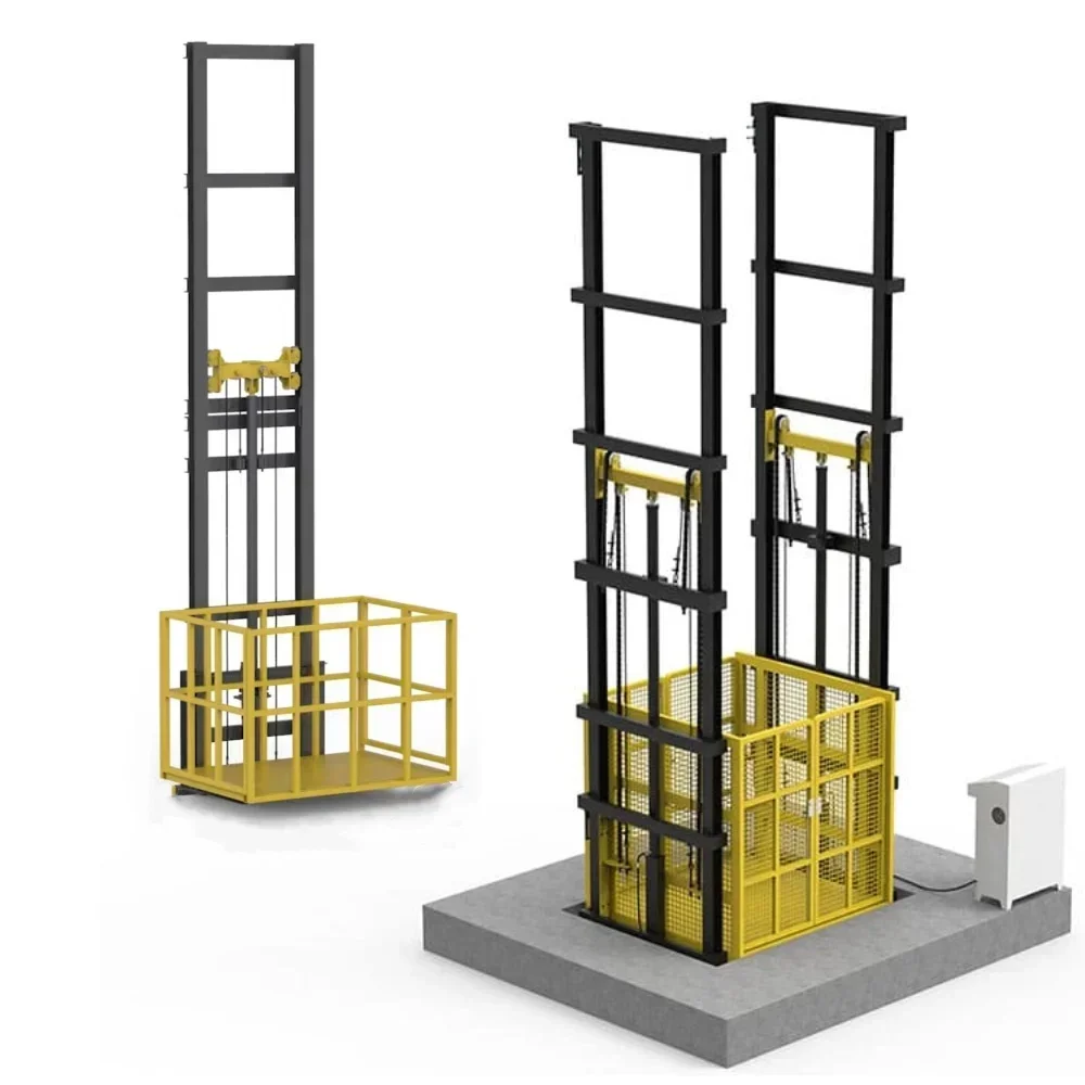 PLATFORM LIFT Hydraulic Wall Mounted Lift Platform Freight Elevator Goods Lift For Warehouse Workling Room Lifting Equipment