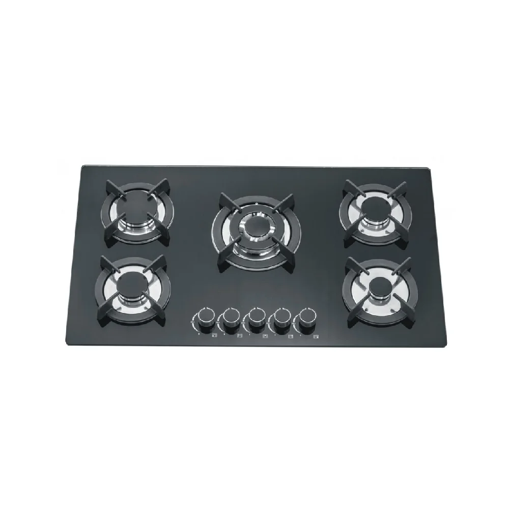 

Factory Price Luxury Potable Built-in Table Top 5 Burner Tempered Glass Gas Stoves for Home