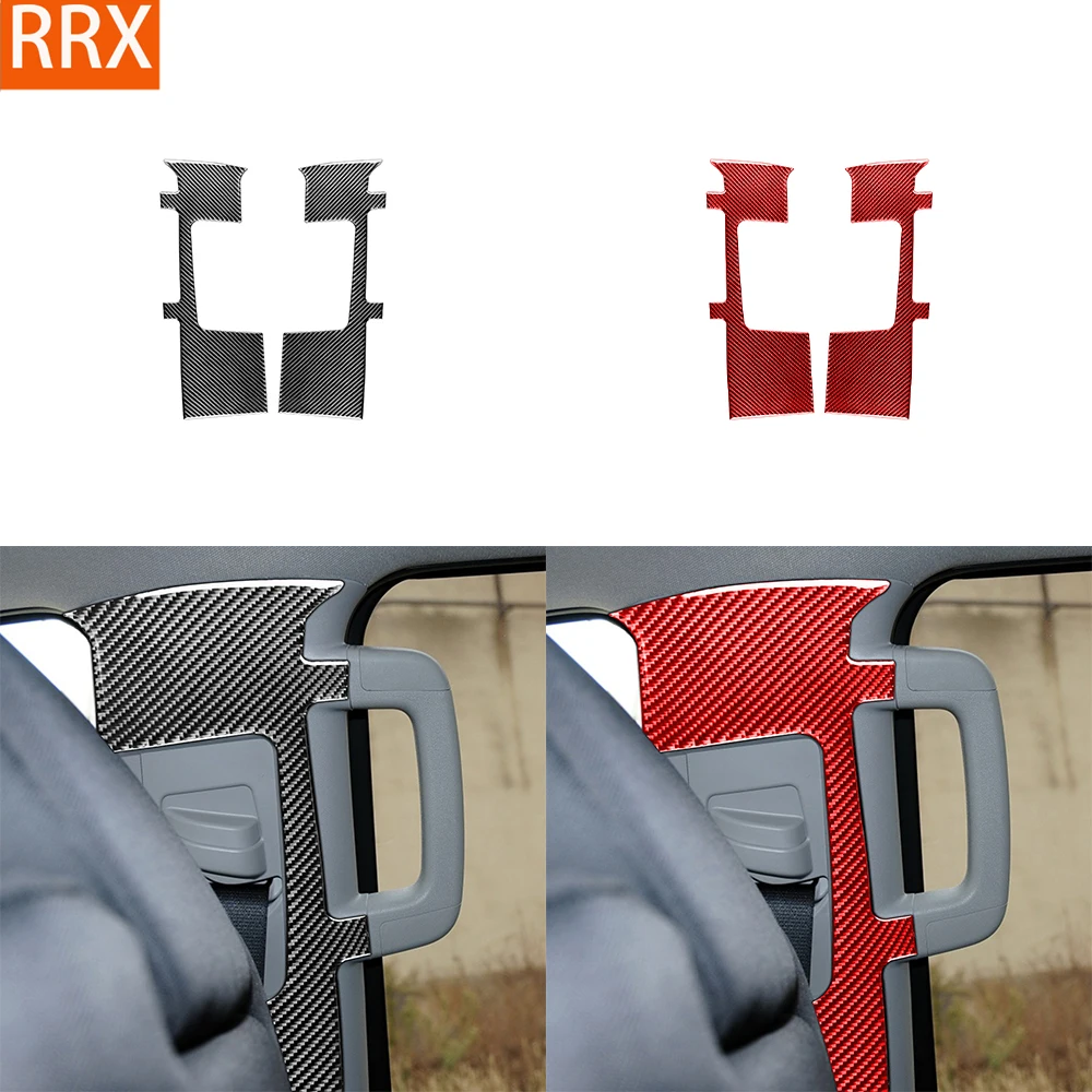 For Toyota Tundra 2014-2021 Real Carbon Fiber Stickers Door pillar Seat belt panel Cover Car Accessories Interior decorative