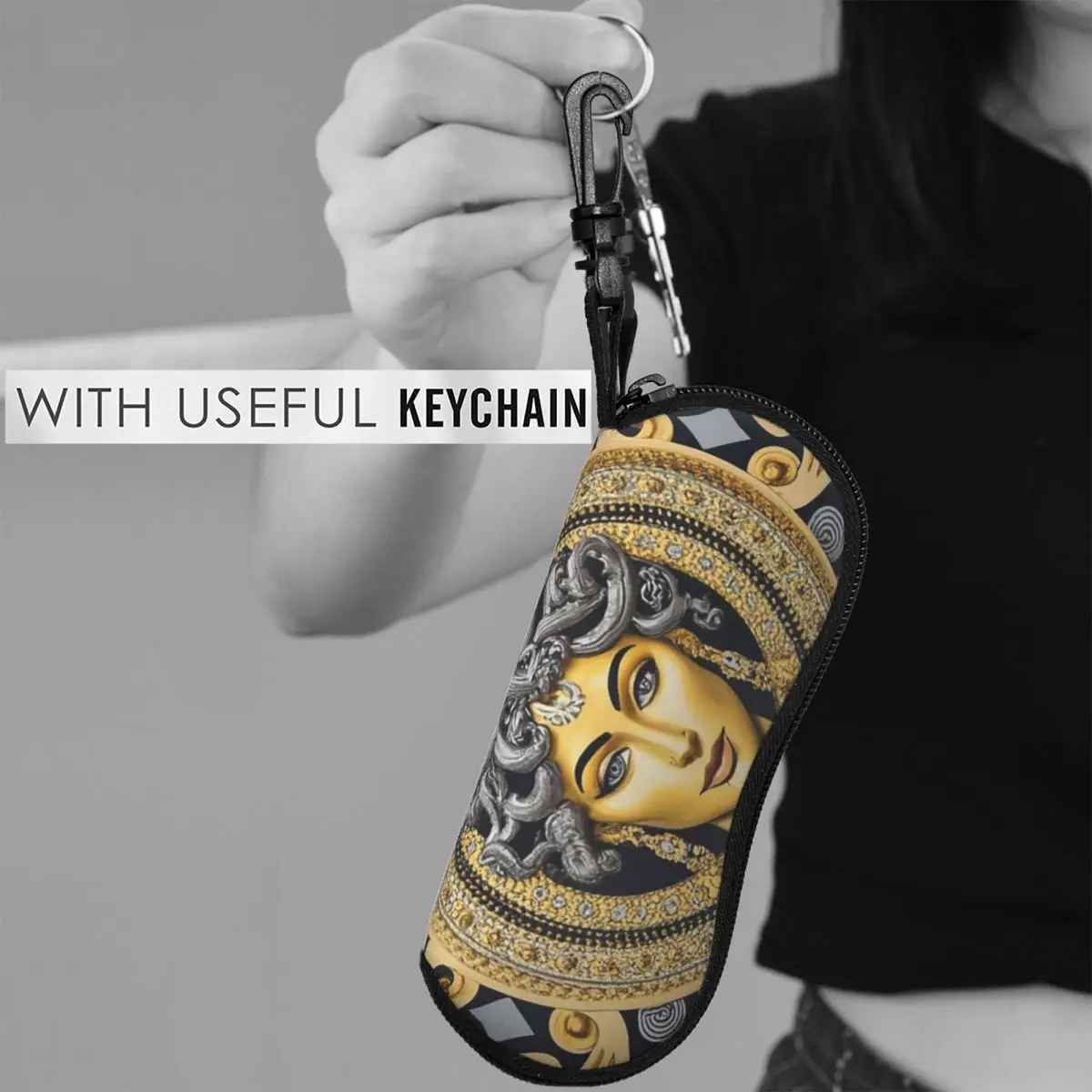 اليونان القديمة ميدوسا جورجون خمر نمط شل نظارات حافظة نظارات شمسية واقية صندوق النساء الرجال لينة النظارات حقيبة الحقيبة