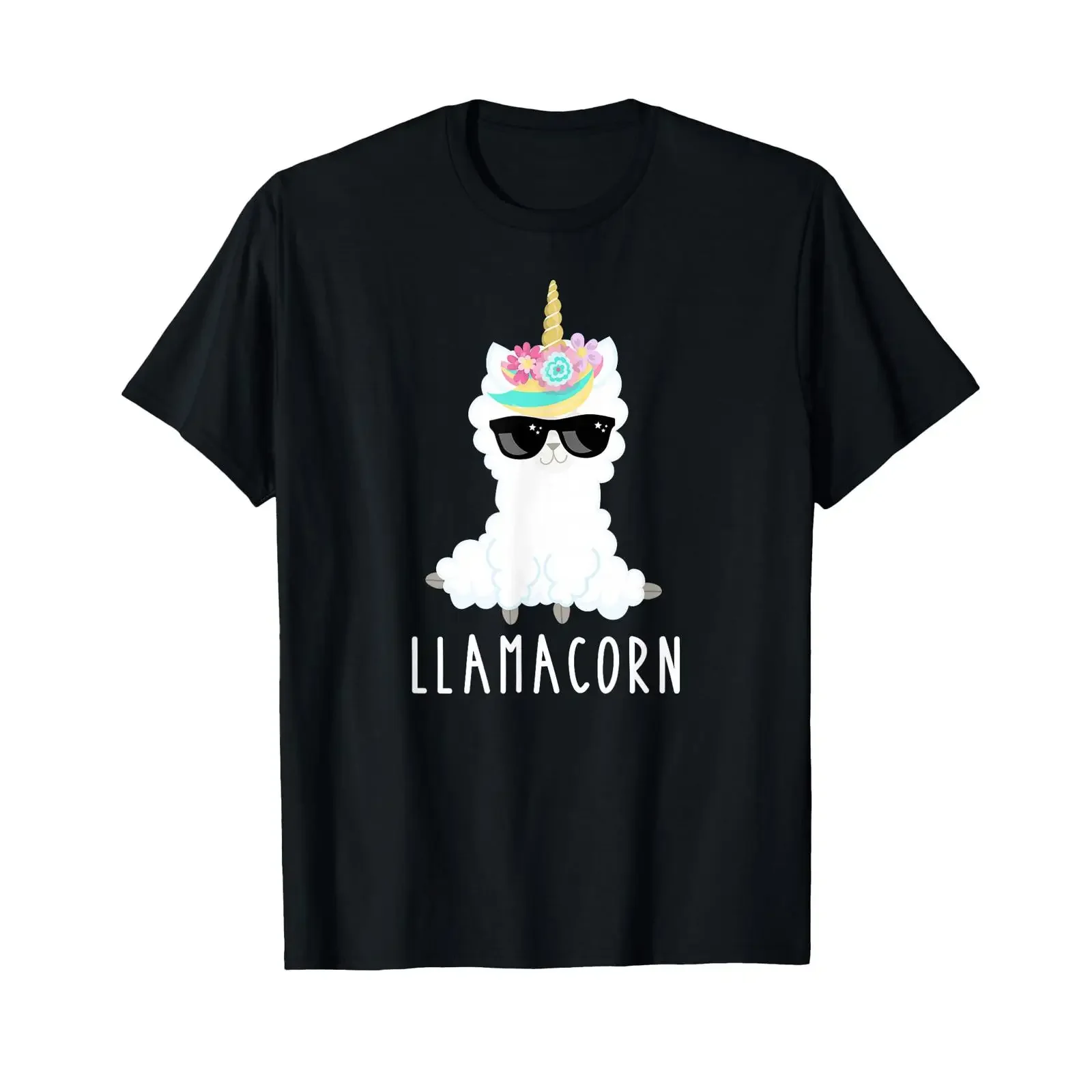 Llamacorn T Shirt Girls Llama Unicorn Funny Kids  vintage Washed streetwear Soft Casual Slightly Breathable designer clothes
