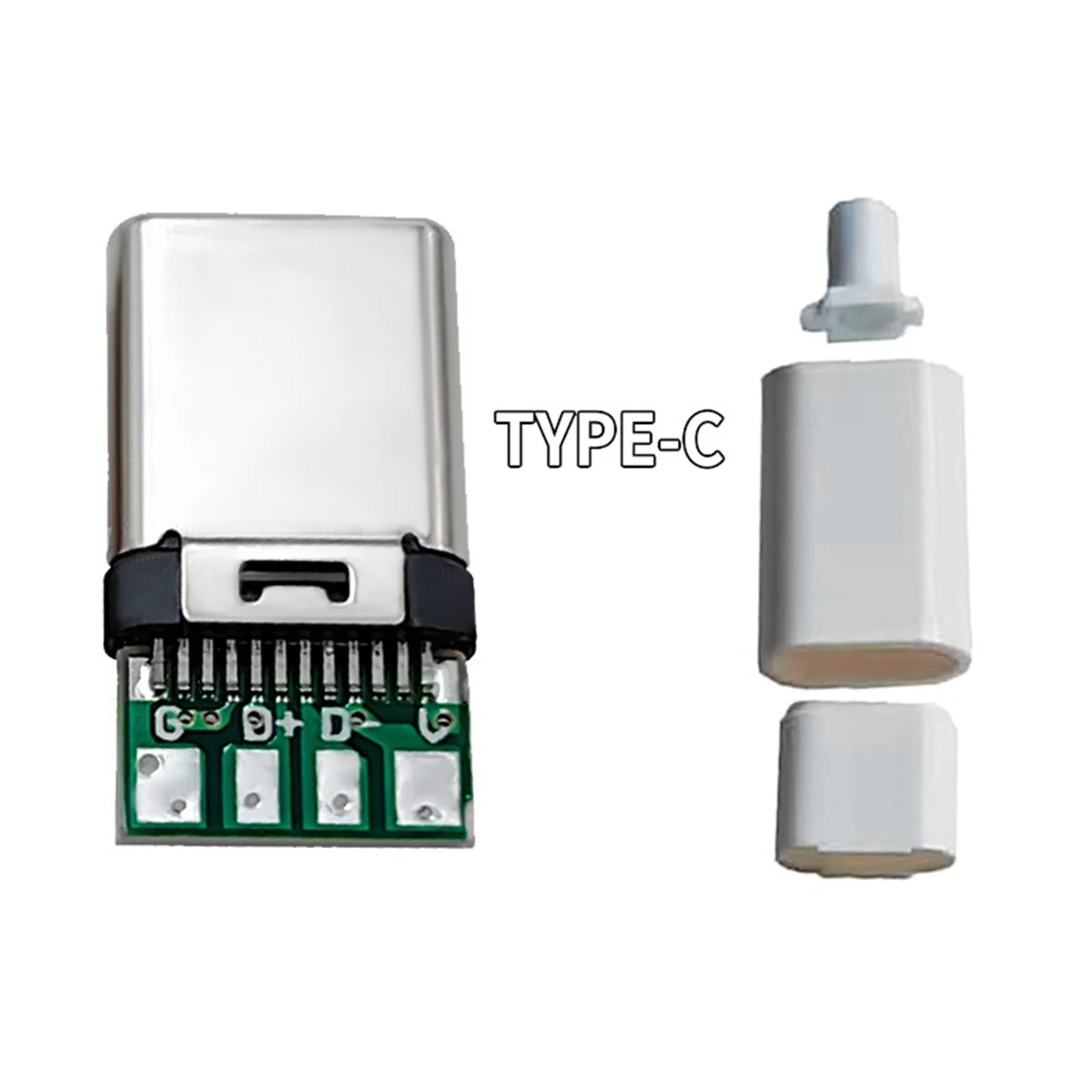 10 Pz Tipo C Usb3.1 3A Ricarica Veloce Connettori USB Maschio Martinetti Spina Coda Terminali Elettrici Saldatura Cavo Dati FAI DA TE Nero