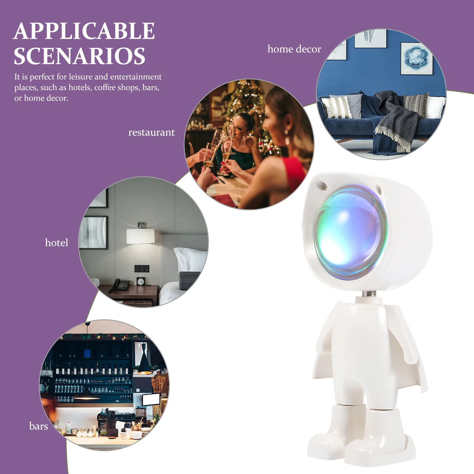 

1set 1Set Sunset Projection Lamp Mini Robot Shape Durable Night Light For Home Decor Bar Coffee Shop Photography Prop Romantic