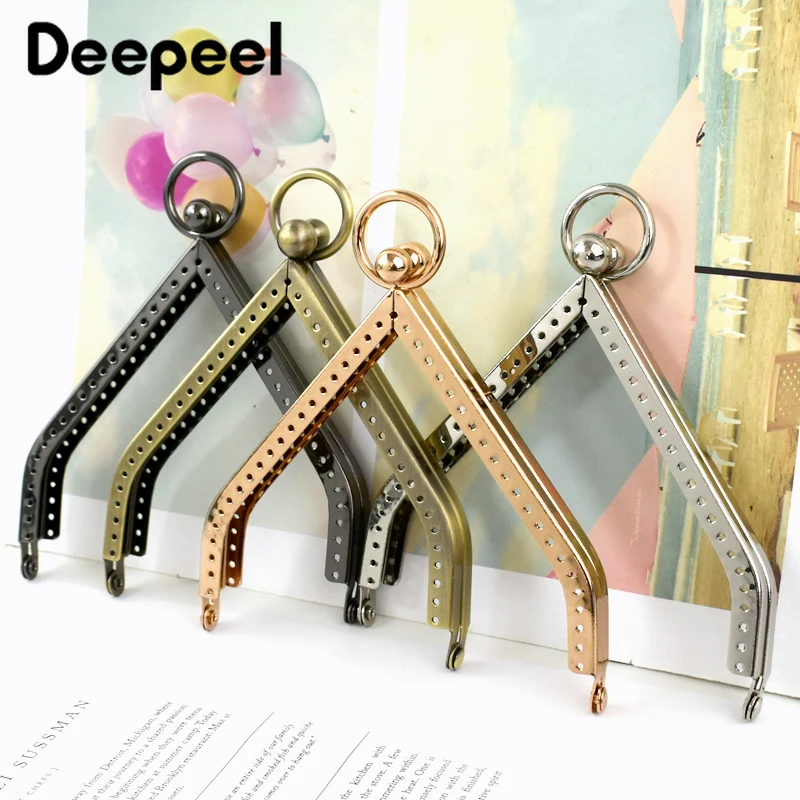 5/10Pcs Deepeel 11cm Metal Purse Frame Bag Handle Kiss Clasp Sewing Brackets Handbag Handles DIY Handmade Hardware Accessories