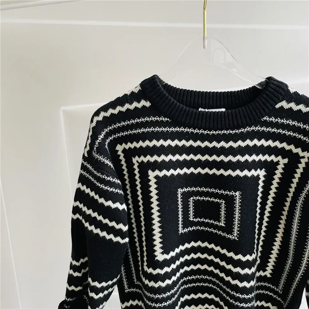 ملابس شتوية دافئة بنمط هندسي للأولاد 2021 سترة عصرية للأطفال ملابس علوية للفتيات المراهقات ملابس أطفال #4