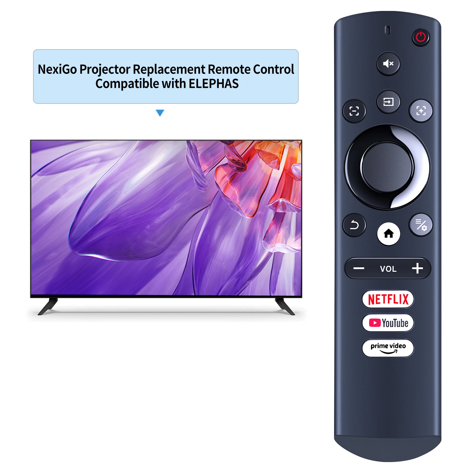 New Remote Control For ELEPHAS 2024 4K Outdoor Movie Projector with YouTube NETFLIX