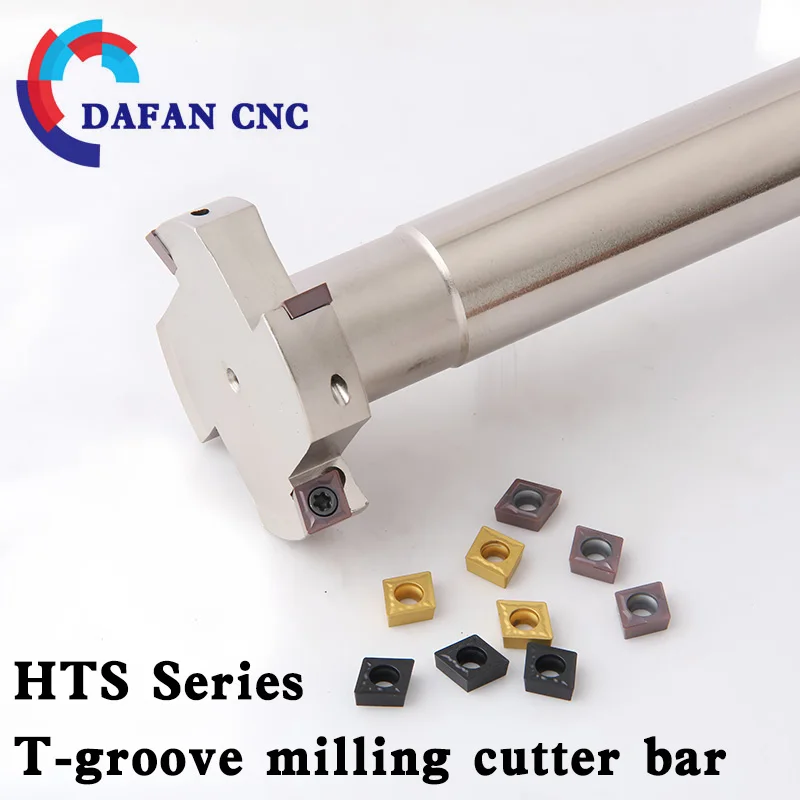 

HTS CNC T-Slot Milling Tool Holder, Thickness 12, Straight Shank T-Tool & 3-Flute Grooving Cutter for Trapezoidal Slots