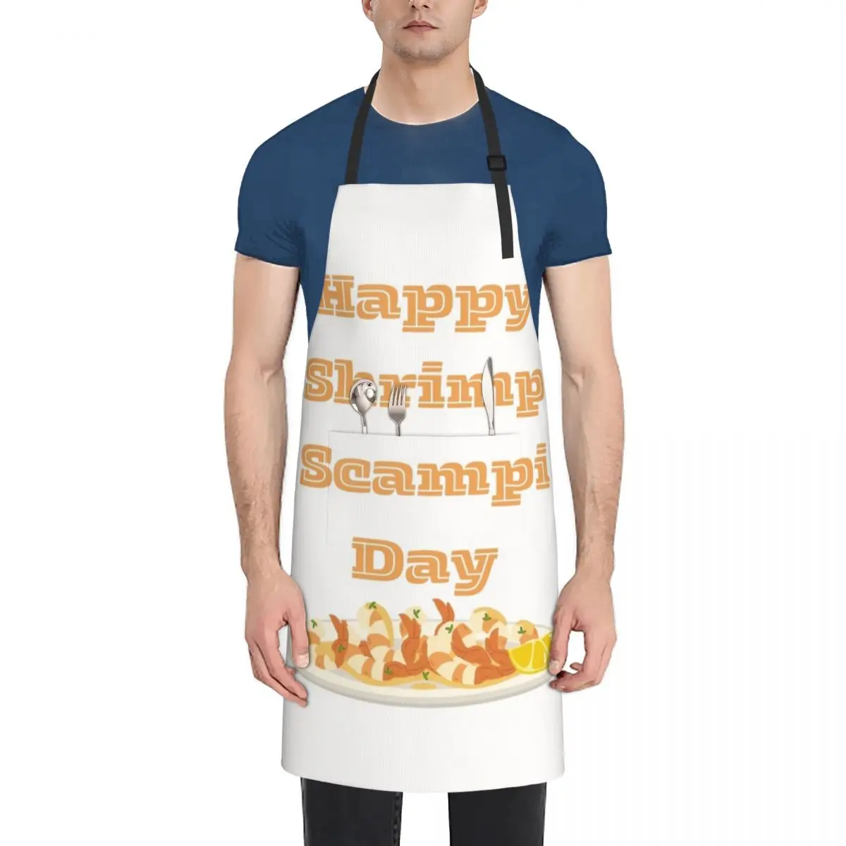 

National Shrimp Scampi Day Apron For Cosmetologist Home And Kitchen Apron