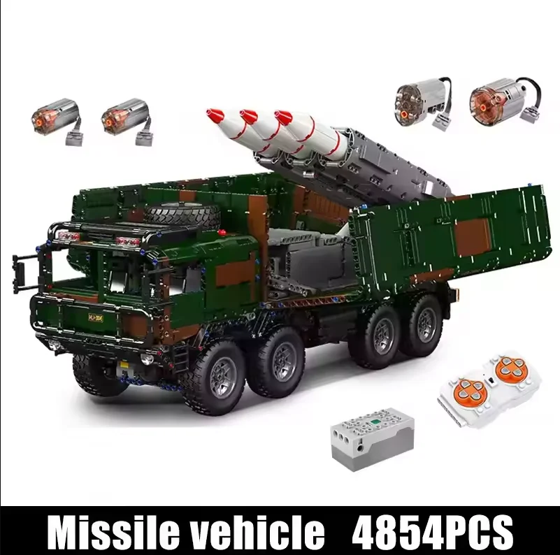 

Mold King 20044, технические игрушки для автомобилей, моторизованная коробка в стиле 8X4, ракетные транспортные средства, набор строительных кирпичей, детские рождественские подарки