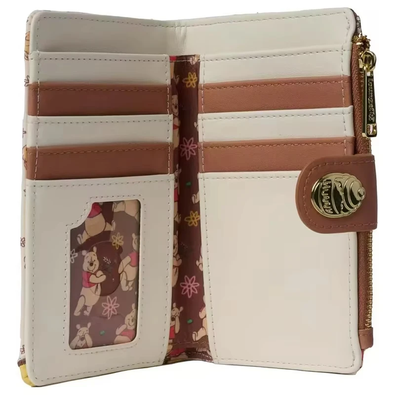 Loungefly Winnie The Pooh Wallet For Women Cute Small Leather Purse Short Bank Card Bag With Cartoon Pooh Bear Design Gifts - view 4