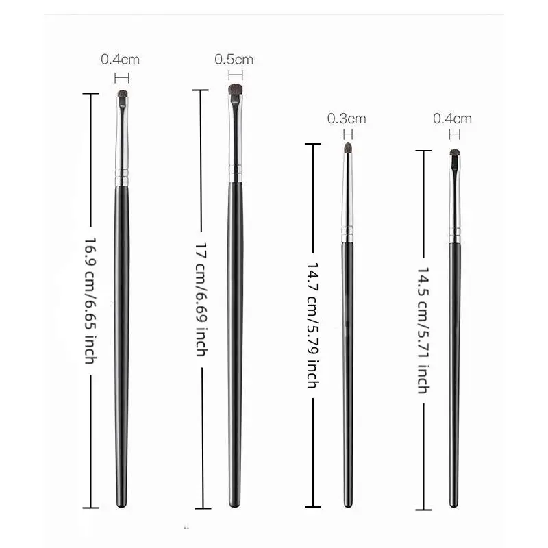 Small Angle Precise Detail Eyeshadow Brush Soft Horse Hair Eyelid Highlighter Lying Silkworm Makeup Brushes Eyes Make Up Tools`-