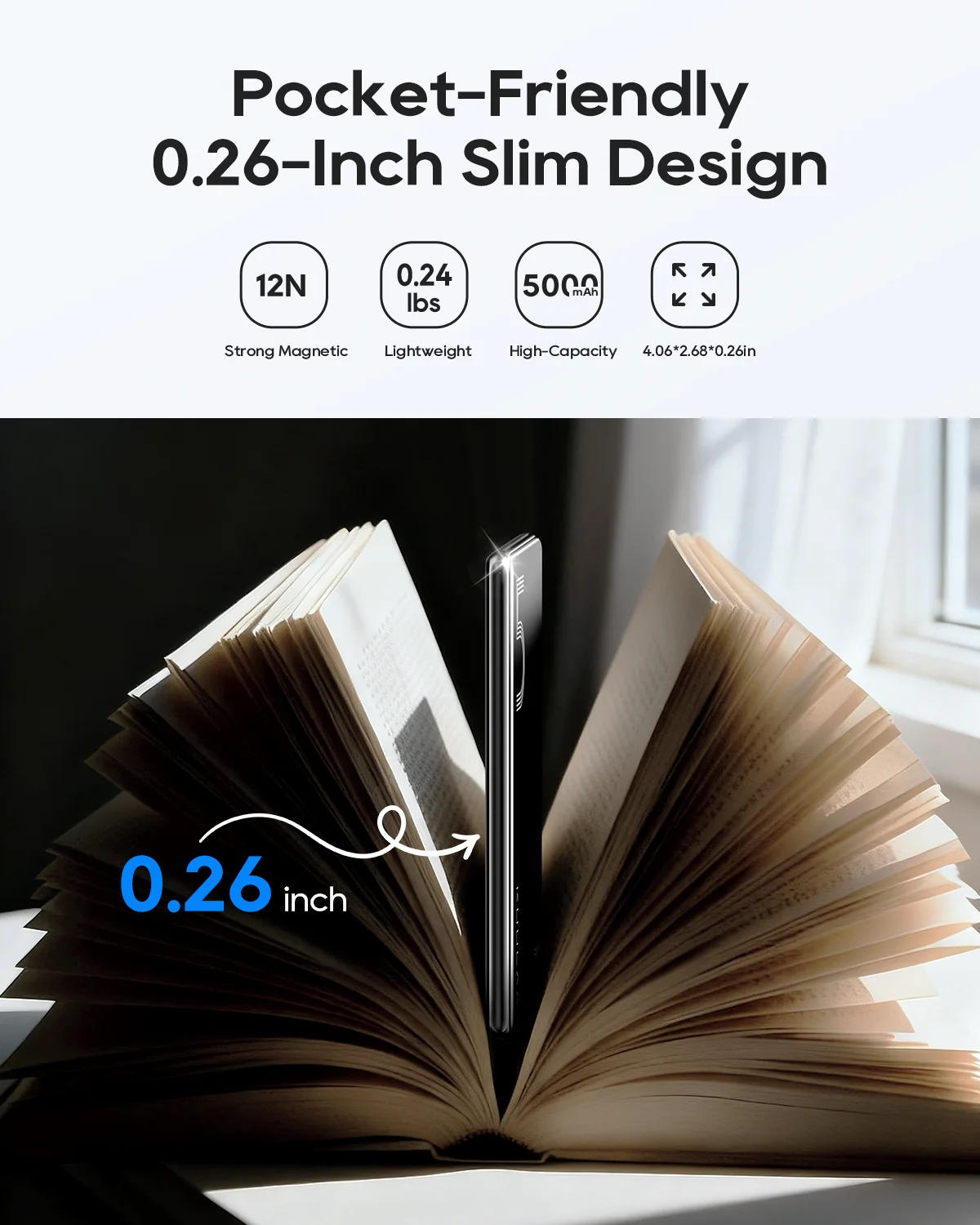 쿠라파워뱅크 5000mAh 마그네틱 무선 휴대용 충전기 외장 배터리 20W 고속 충전 아이... - 1