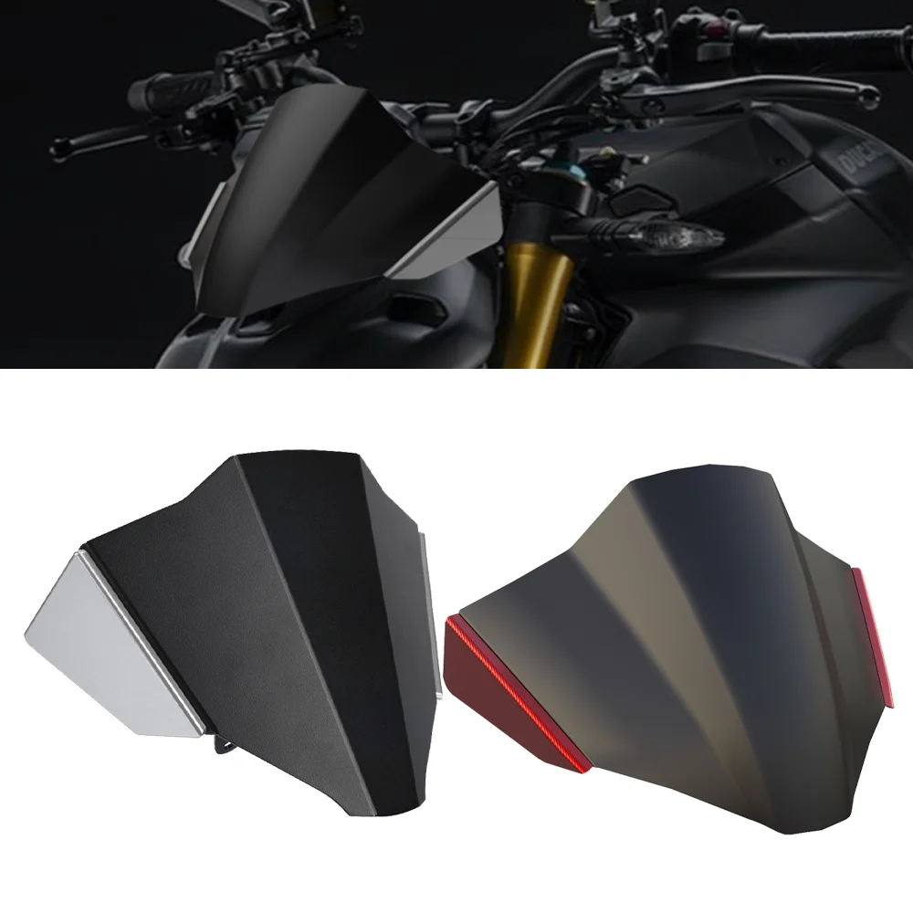 

2024 Motorcycle Accessories For Ducati Streetfighter V4 S V4S 2020 2021 2022 2023 Windshield Fairing Windscreen Screen Visor