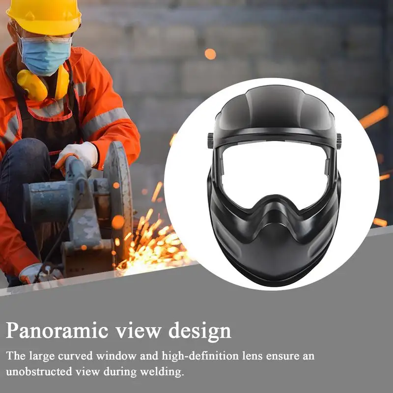 

Welder Helmet UV Resistant Face Protector Dust Proof Large Viewing Welding Helmet For ARC Pipeline Stick Grinding Cutting