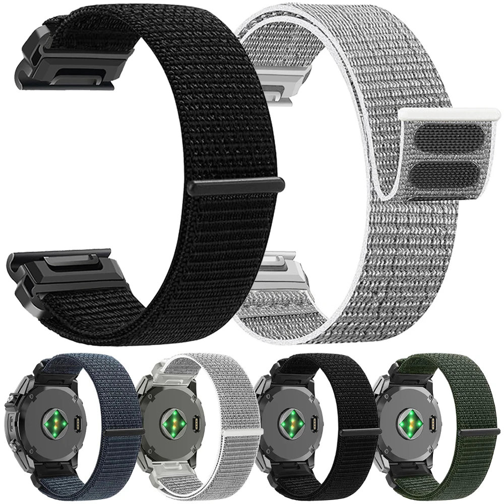 For Garmin 22 26mm Nylon Breathable Strap For Fenix5 5XPlus 6X 6XPro 7 7X 8 8Pro Watch Band Tactix8 7 Pro Quick Release Bracelet