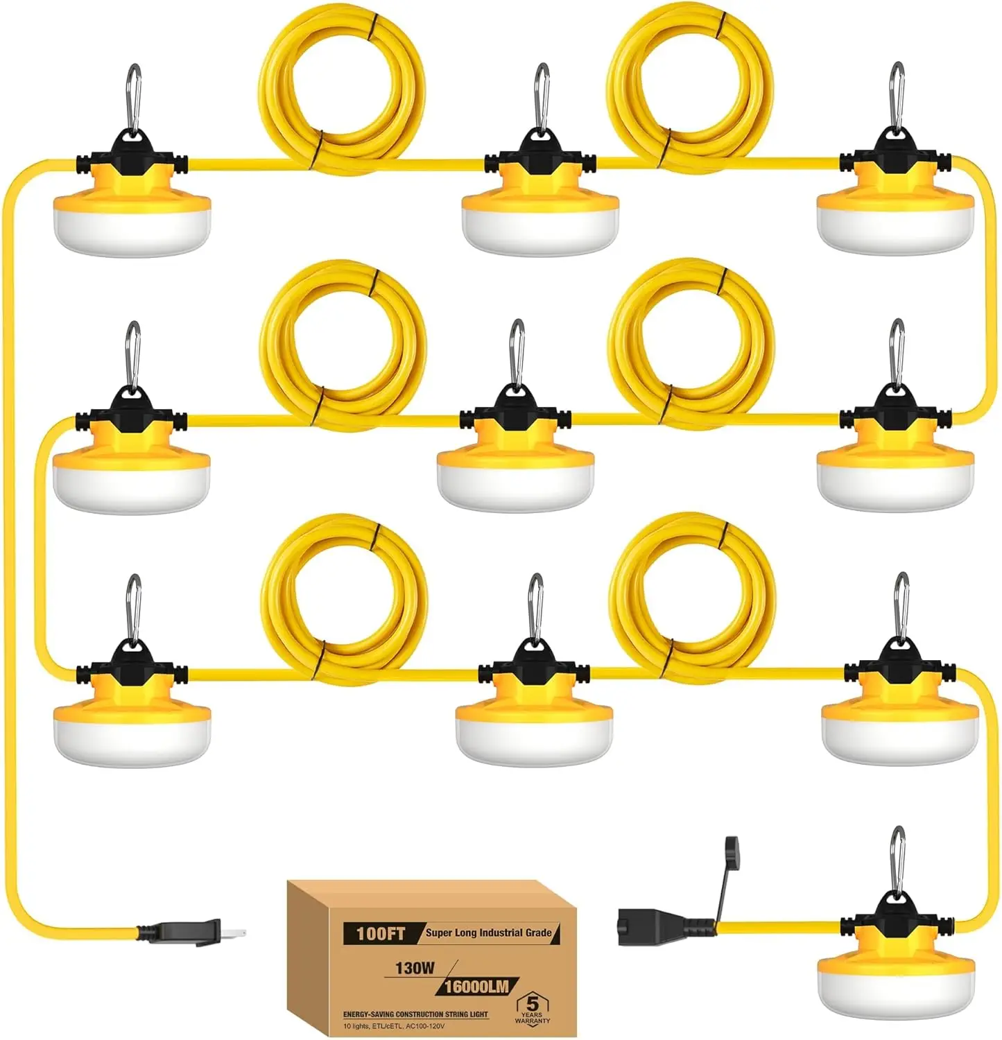 Patio Lights LED 48FT Shatterproof Backyard Patio Warm White