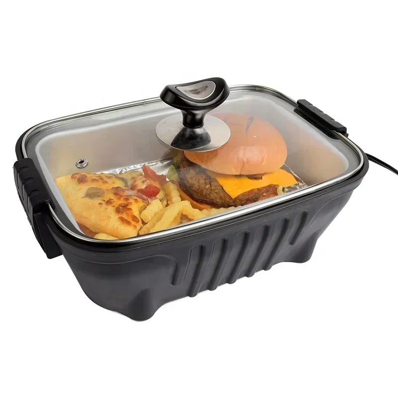 For 12V Portable Car Stove Electric Heating Lunch Box Food Warmer Oven Box Cooking-truck Travel Camping