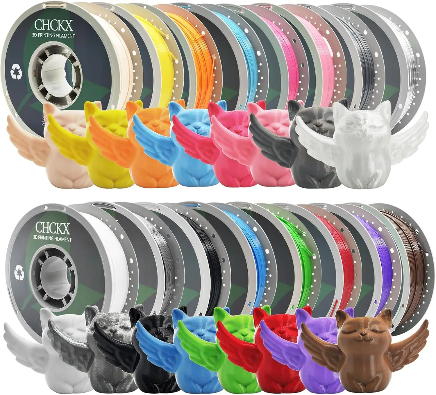 ^For PETG 3D Printer Filament Bundle, 16Rolls,Dimensional Accuracy +/- 0.03 mm, 1kg Spool(2.2lbs), 1.75 mm Fit for Most 3D