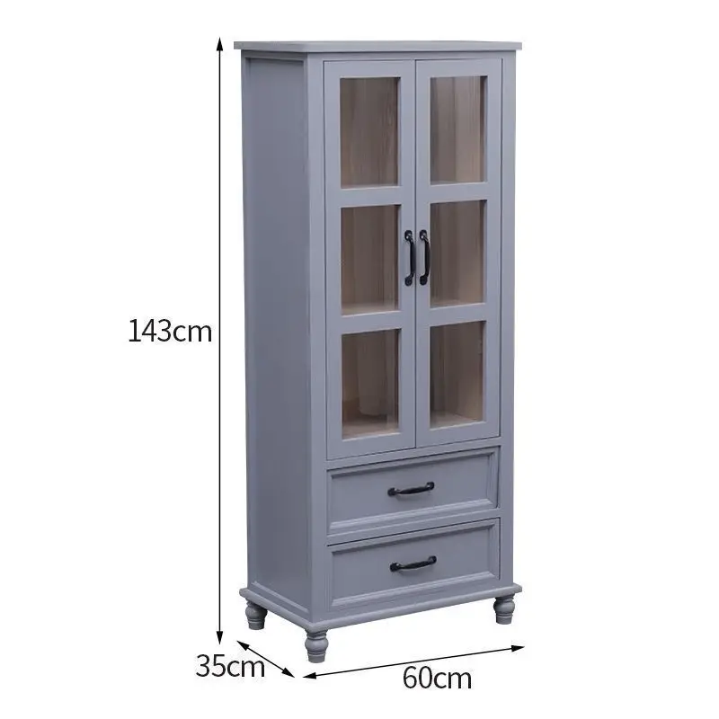Special American solid wood living room small wine cabinet household dining side cabinet bedroom single door