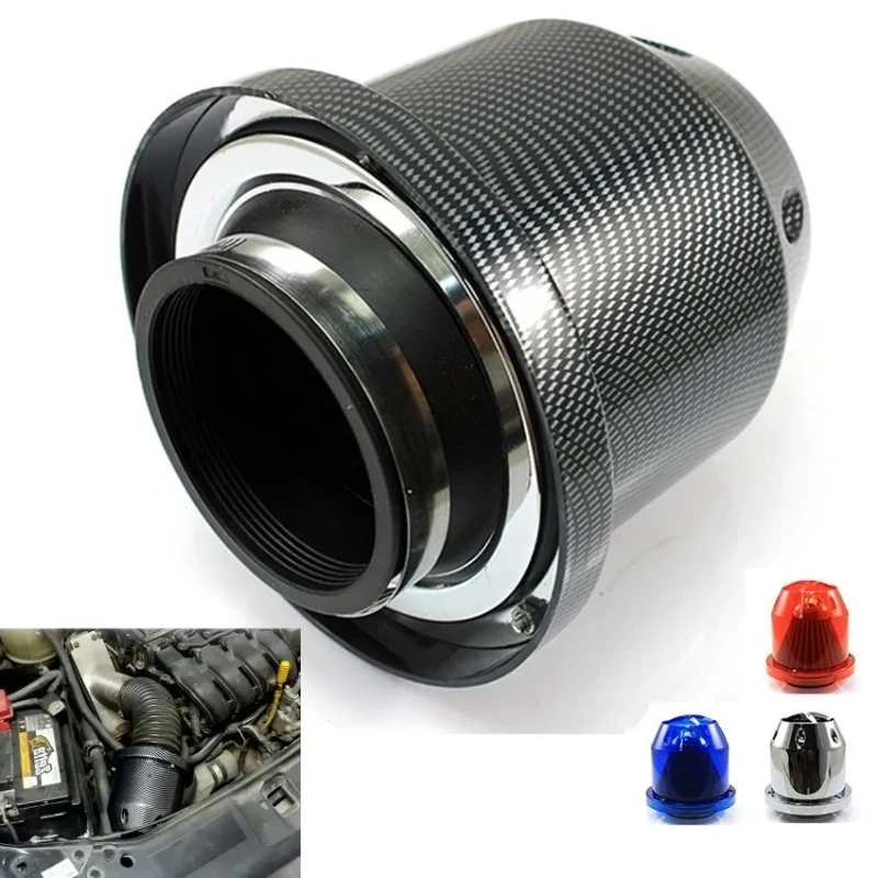 76MM 3.0inch Car Cone High Flow Intake Air Filter For Racing Carbon Cold Intake Engine Sport Air Cleaner Assemblies