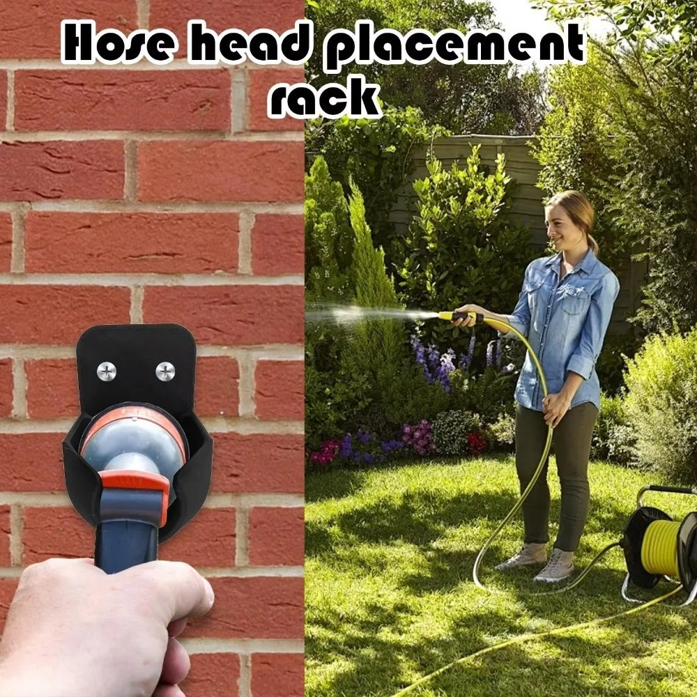 Plastic Garden Hose Spray Holder Wall Mounted Nozzle Storage Hose Head Placement Rack Easy Installation Wall Mount Holder