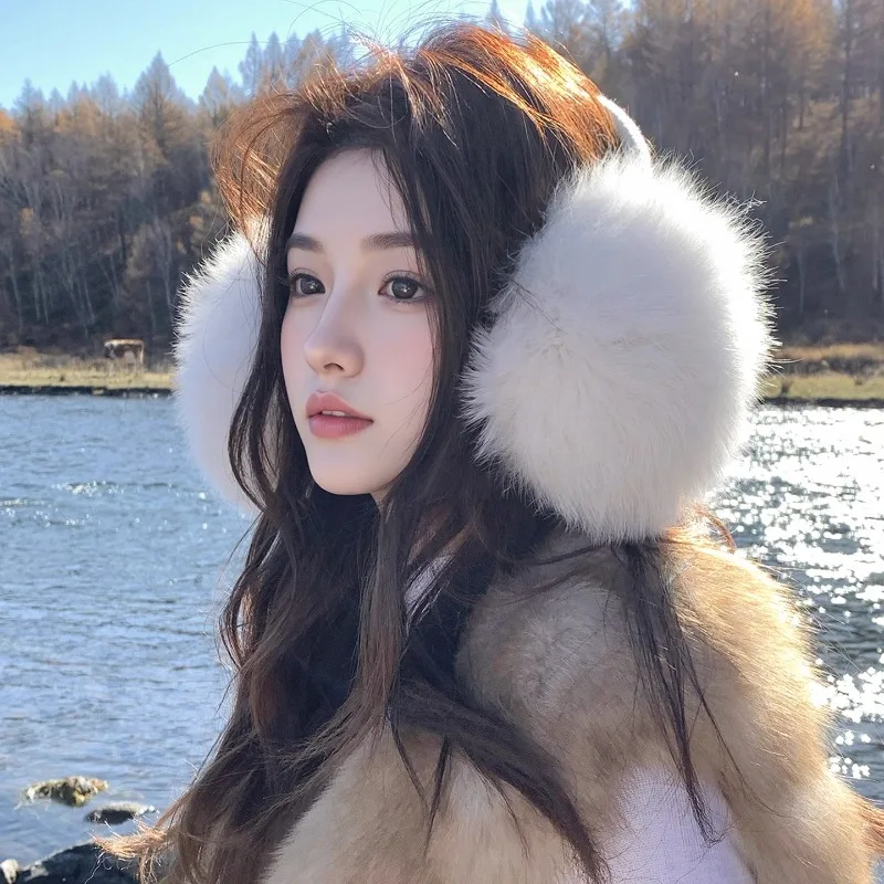 winter-warm-furry-ear-muffs-cute-girl-outdoor-cycling-ear-covers-cozy-atmosphere-sense-plush-ear-pads-women's-fashion-accesso