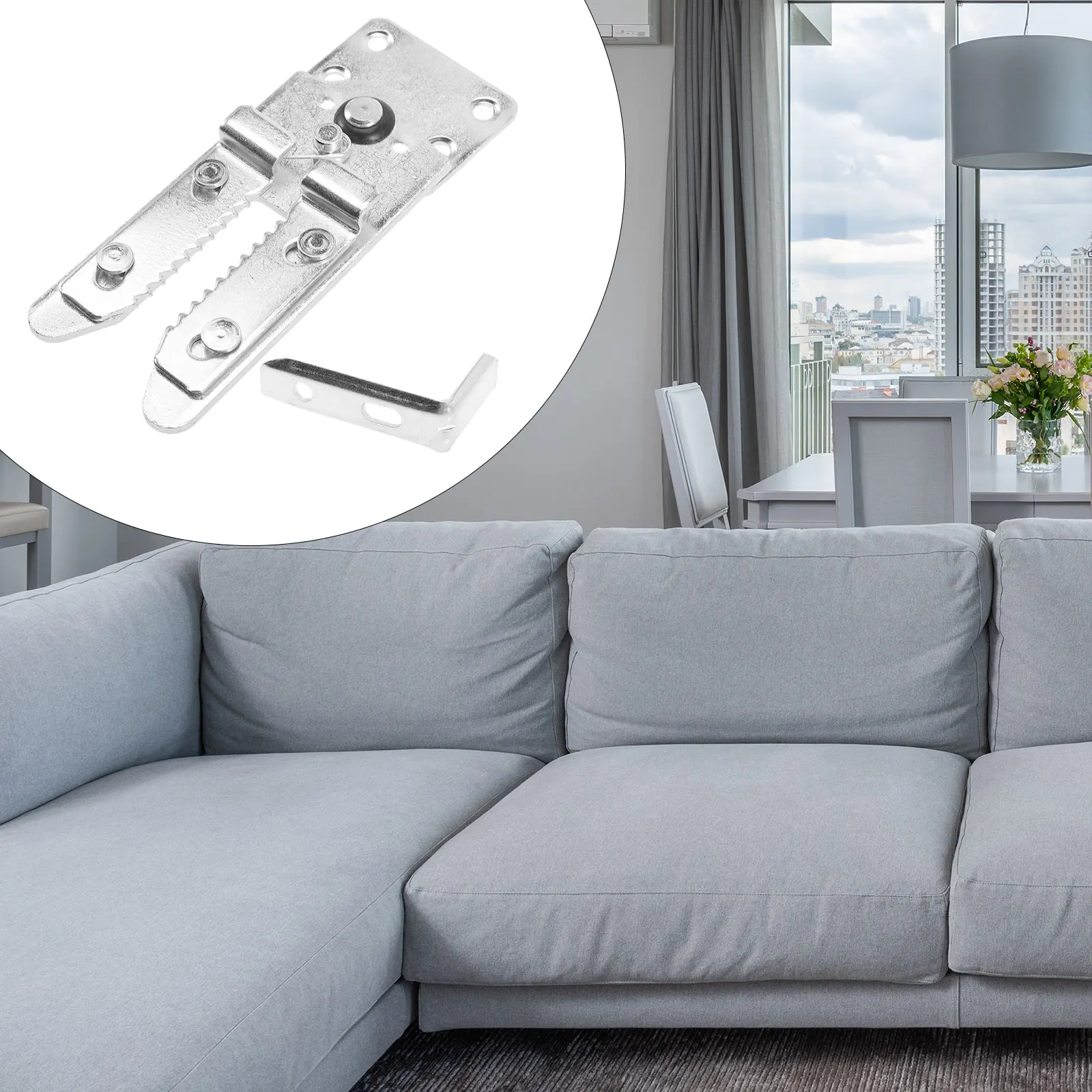 

2pcs Sofa Buckle Sectional Connectors Furniture Fastener Combination Couch Parts Metal Clips for Sofas Beds Easy Hidden Gear