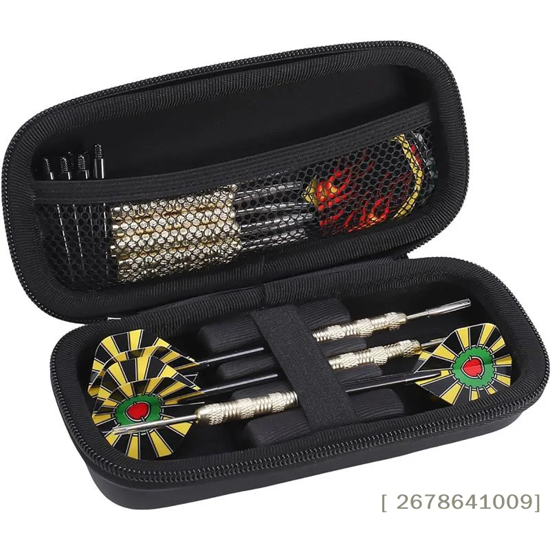 ⚑Dart Storage Box With Zipper EVA Hard Shell Storage Box 3-Grid Dart Protection Bag Dart Maintenance Accessories Case