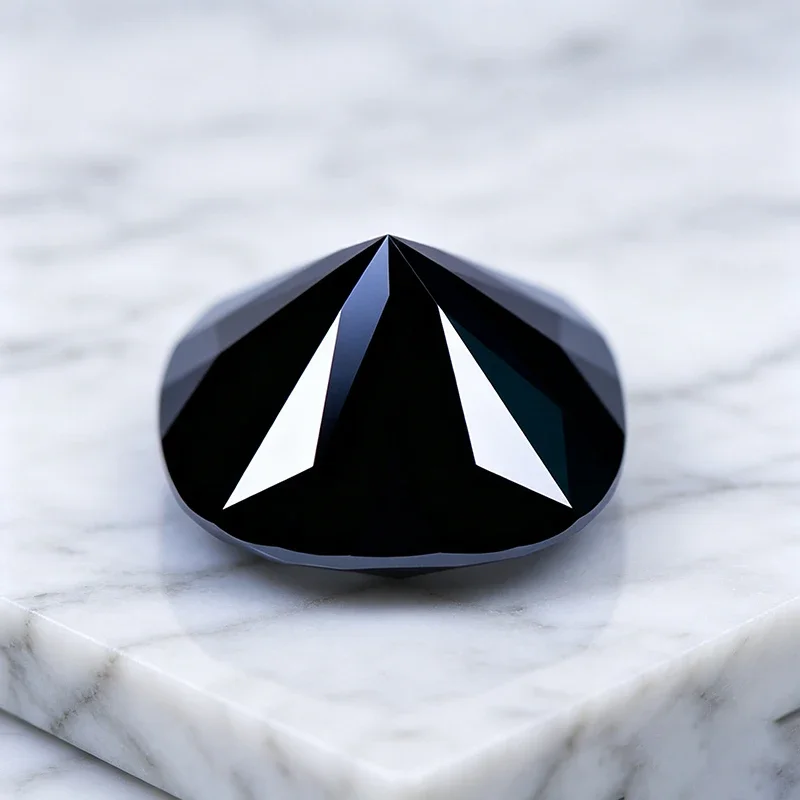 Moissanit-Stein, schwarze Farbe, Kissenfassung, synthetischer Edelstein für DIY-Ringe, Halsketten, Ohrringe, Hauptmaterialien mit Zertifikat – Detail 2