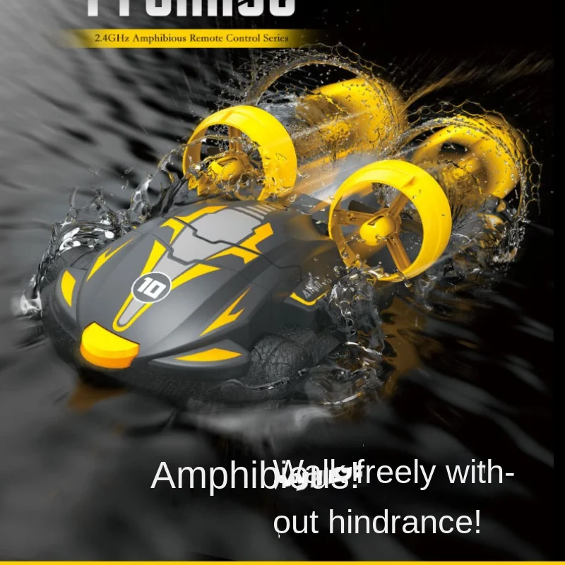 Amphibious RC Car New Kids Toy Mini Water Car Boat Boy High Speed Racing Electric Speed Boat