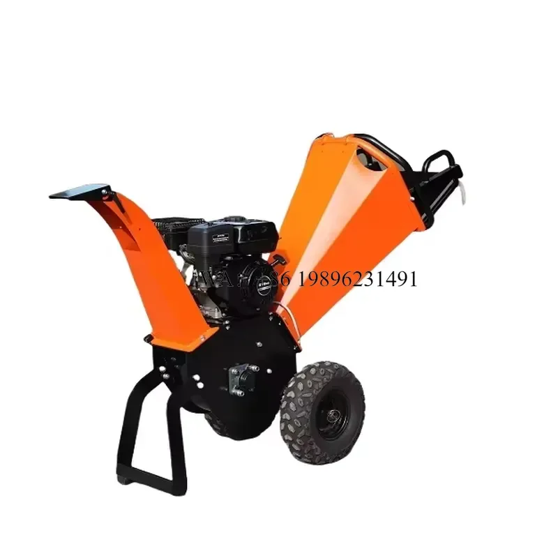 Wmwmnu for 7HP Ducar Engine Mini Portable Wood Chipper Shredder Garden Branch Crusher Tree Chipper Shredder