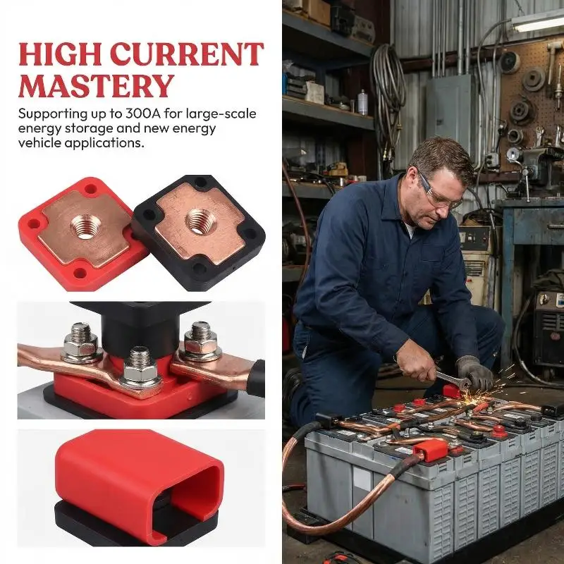 

Клеммный блок для накопителей энергии с высоким током 100-150А, настенный, 30*30 мм