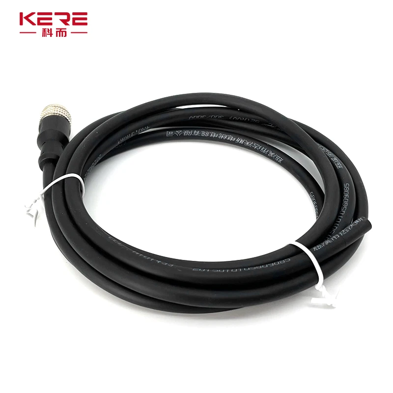 KERE 1Pcs M12 Sensor Connector 4 5 8 Pin Male / Female Aviation Plug IP67 Waterproof Wire A Type 2m PVC Cable