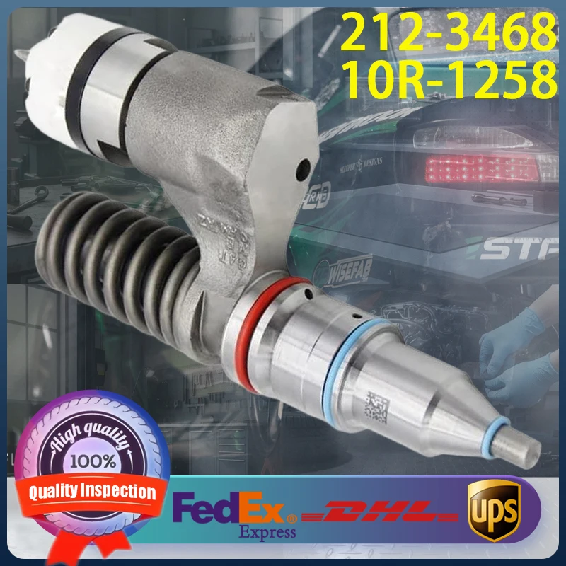 

High Qulity Fuel Injector 10R-1258 212-3468 Common Rail Injector for Caterpillar CAT Engine C-12 C12 Pumper SBF214 SUF557