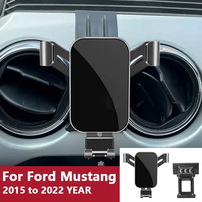 

For Car Cell Phone Holder Air Vent Mount GPS Gravity Navigation Accessories for Ford Mustang 2015 to 2022 YEAR