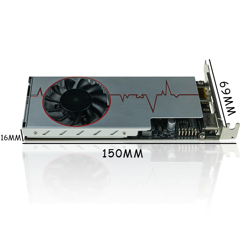 ASL AMD Radeon RX 550 4GB GDDR5 128Bit PCI-E 3.0 Low Profile Gaming Video Graphics Card HDMI-compatible DP For PC