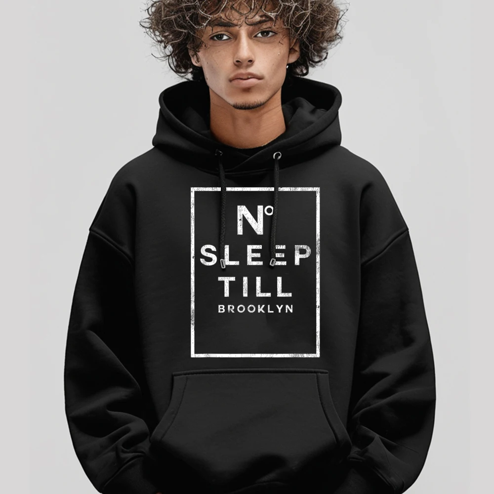 Hoodies Designer No sleep til brooklyn Hoodies Thanksgiving Day Latest Vintage long Sleeve Round Neck Male Hoodies Vintage