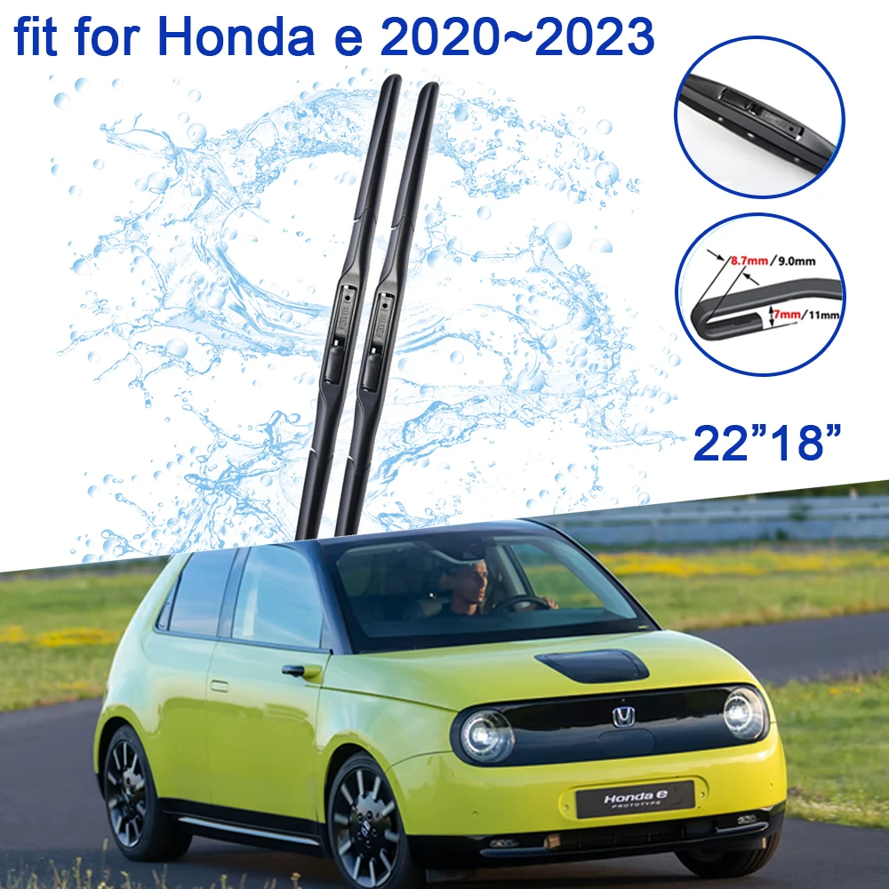 for Honda e 2020~2023 2022 2021 Advance ZC7 Accessories Car Front Window Wipers Blades Brushes Rubber Winter Cleaning U J Hook