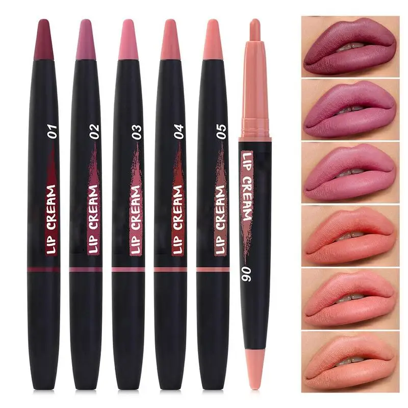 Waterproof Matte Lipliner Nude Brown Red Contour Tint Lipstick Lasting Non-stick Cup Lip Liner Lips Makeup Cosmetic Beauty Care