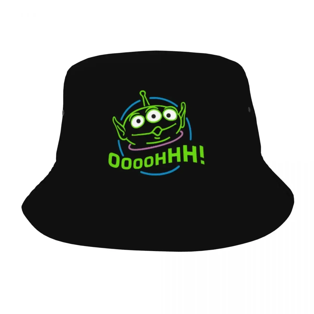 

Oooohhhhhh Alien Toy Story Bucket Hat Summer Travel Headwear Accessories Fishing Fisherman Hat for Outdoor Woman Bob Lightweight