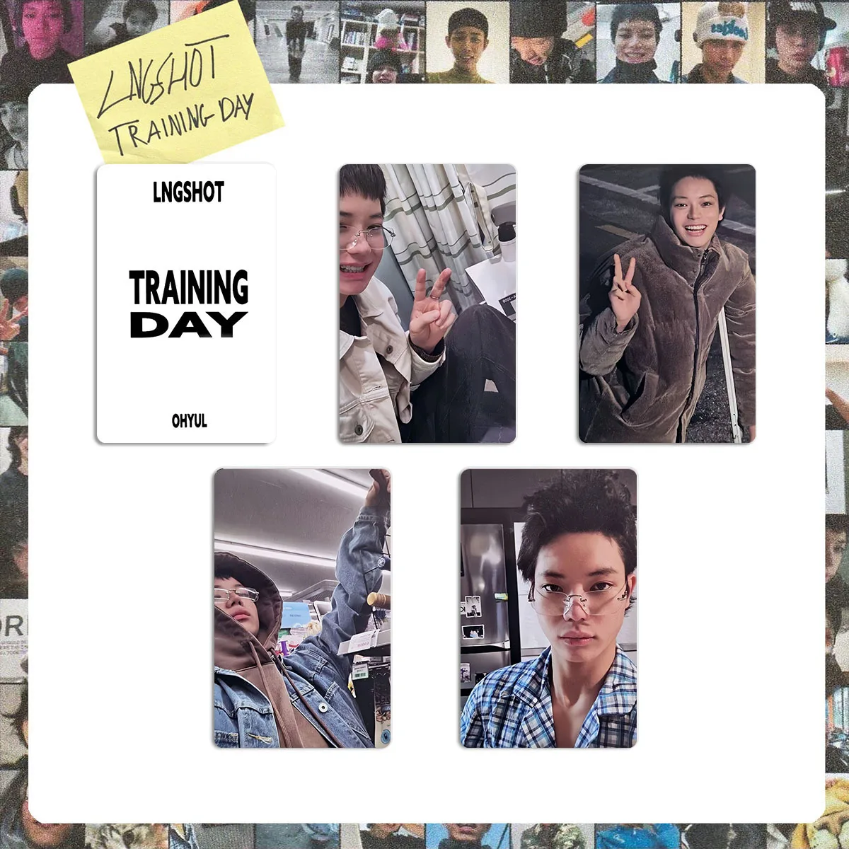 LNGSHOT Training Day Album Card Louis Ohyul Ryul Woojin Personal