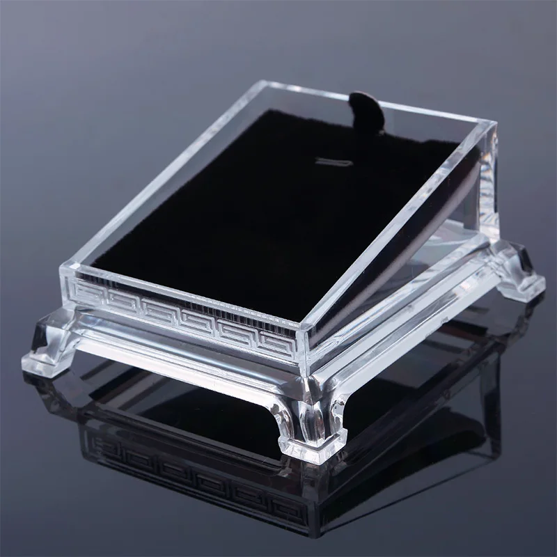 Transparent Acrylic Jewelry Bracelet Watch Display Plate Show Holder Pallte Tray Rack