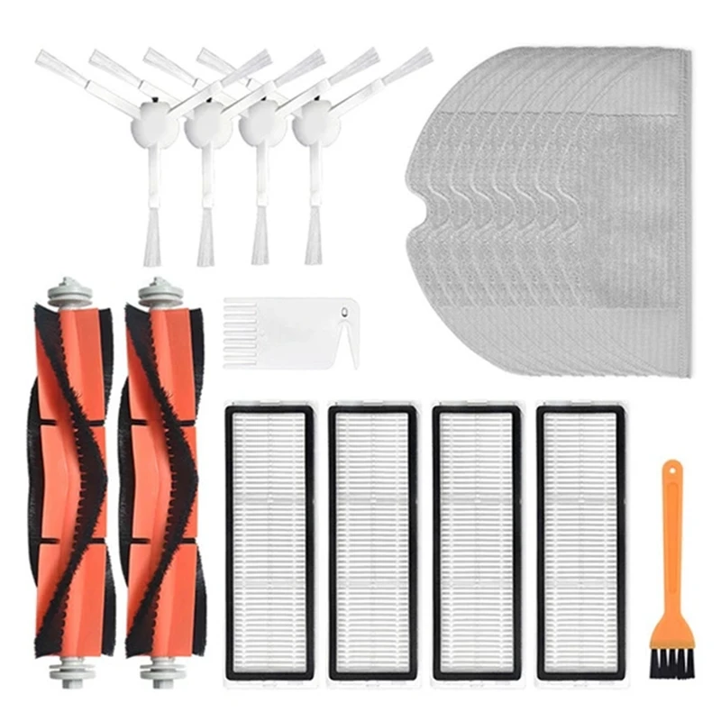 Запчасти для робота-пылесоса Xiaomi Mijia 1C STYTJ01ZHM Dreame F9, фильтр НЕРА, основная и боковая щетки, насадка на швабру