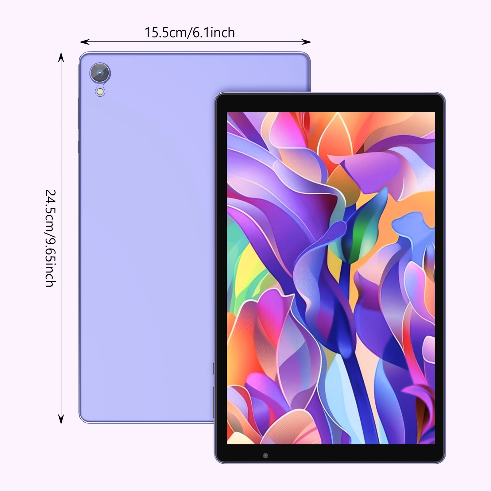 Tavoletta Android 14 con display HD da 10 pollici BAKEN, processore quad-core, 4 (2+2) GB ROM + 32 GB di RAM, Bluetooth, Google Play