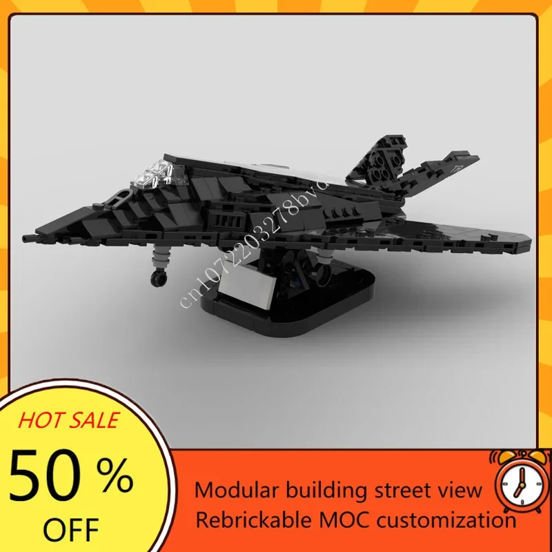 

429PCS MOC Custom Puzzles 1:72 Scale F-117 Nighthawk Model DIY Assembled Aircraft Educational Creative Birthday Toys Xmas Gifts