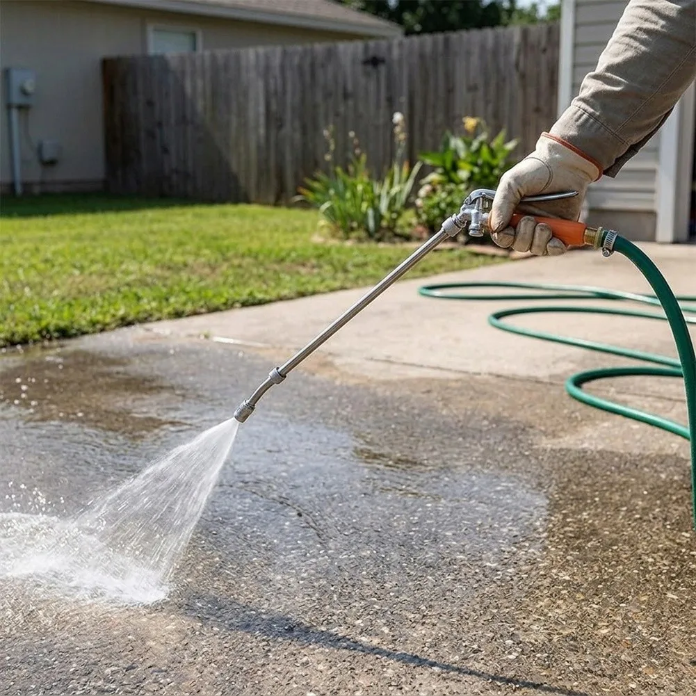 29 Inch Metal Sprayer Wand Featuring Built-in Shut Valve and Multi-Size Brass Barbs for Fimco and Similar Units