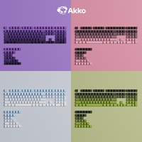 Akko Side Printed Gradient Keycap Set Cherry Profile Double Shot PBT 135-Key Keycaps for MX Switches Gamer Mechanical Keyboard