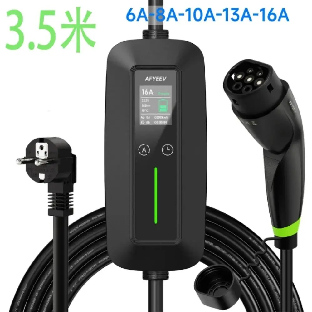 

JNTAFEV 3.6KW Type2 EV Charger 16A Car Fast Charge Charger Portable EVSE Electric Vehicle Charger Multi Charger Car Accessories